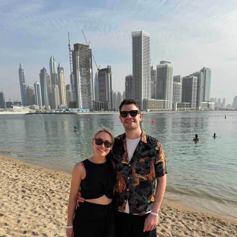 Tom and Steph in Dubai.